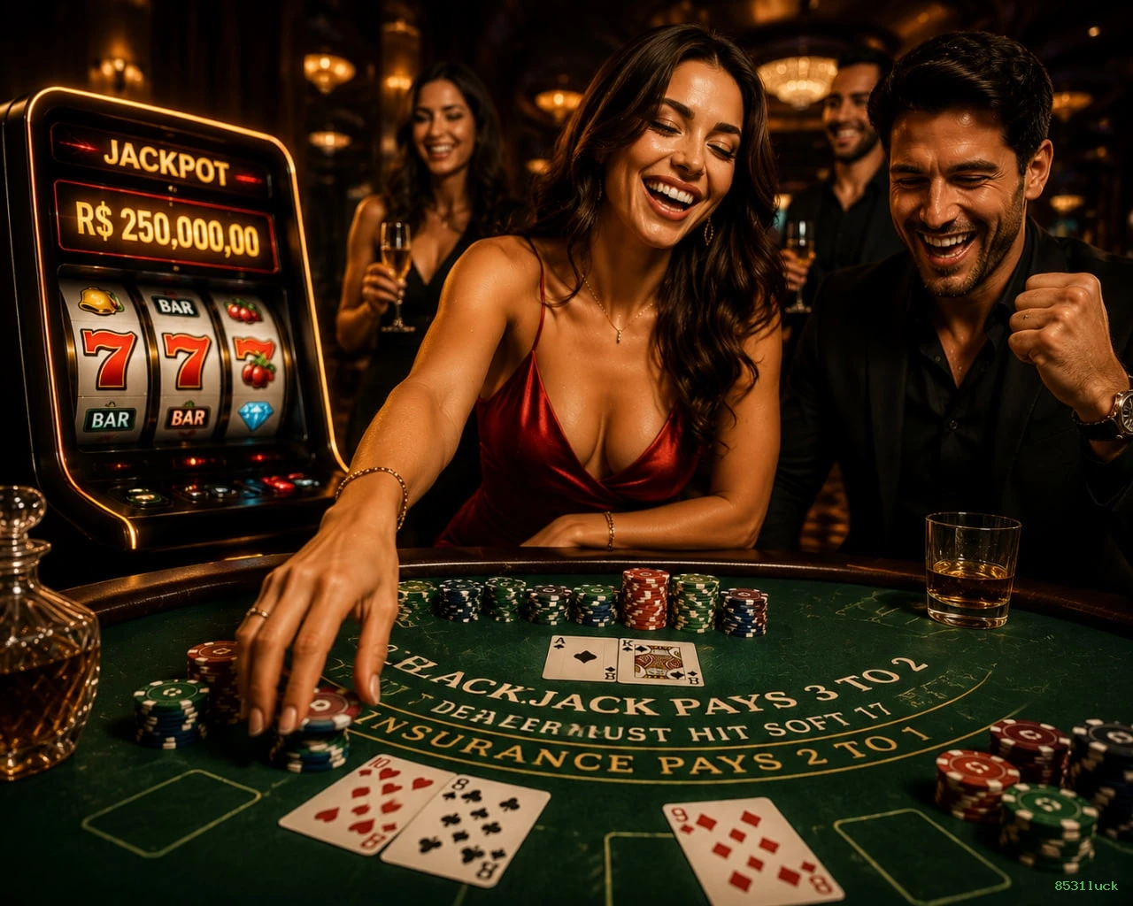 Cassino ao vivo da 8531luck com dealers reais